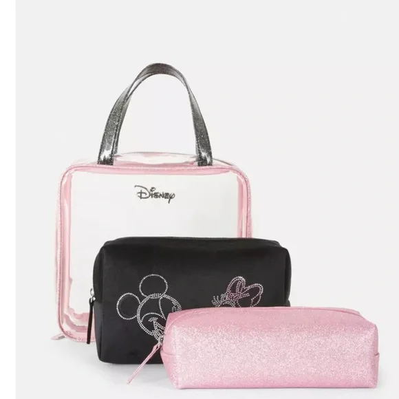 Disney three in one Minnie ,Mickey Mouse makeup cosmetic travel bag set. - Picture 2 of 15